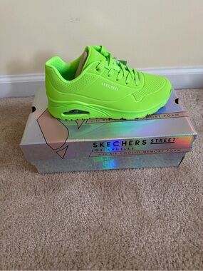 Skechers Kids Bright Neon Green Athletic Sneakers